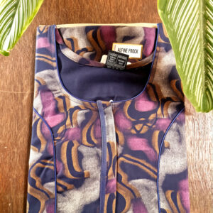 alpine nighty navy blue multi color printed with zip