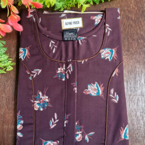 alpine nighty printed maroon with zip