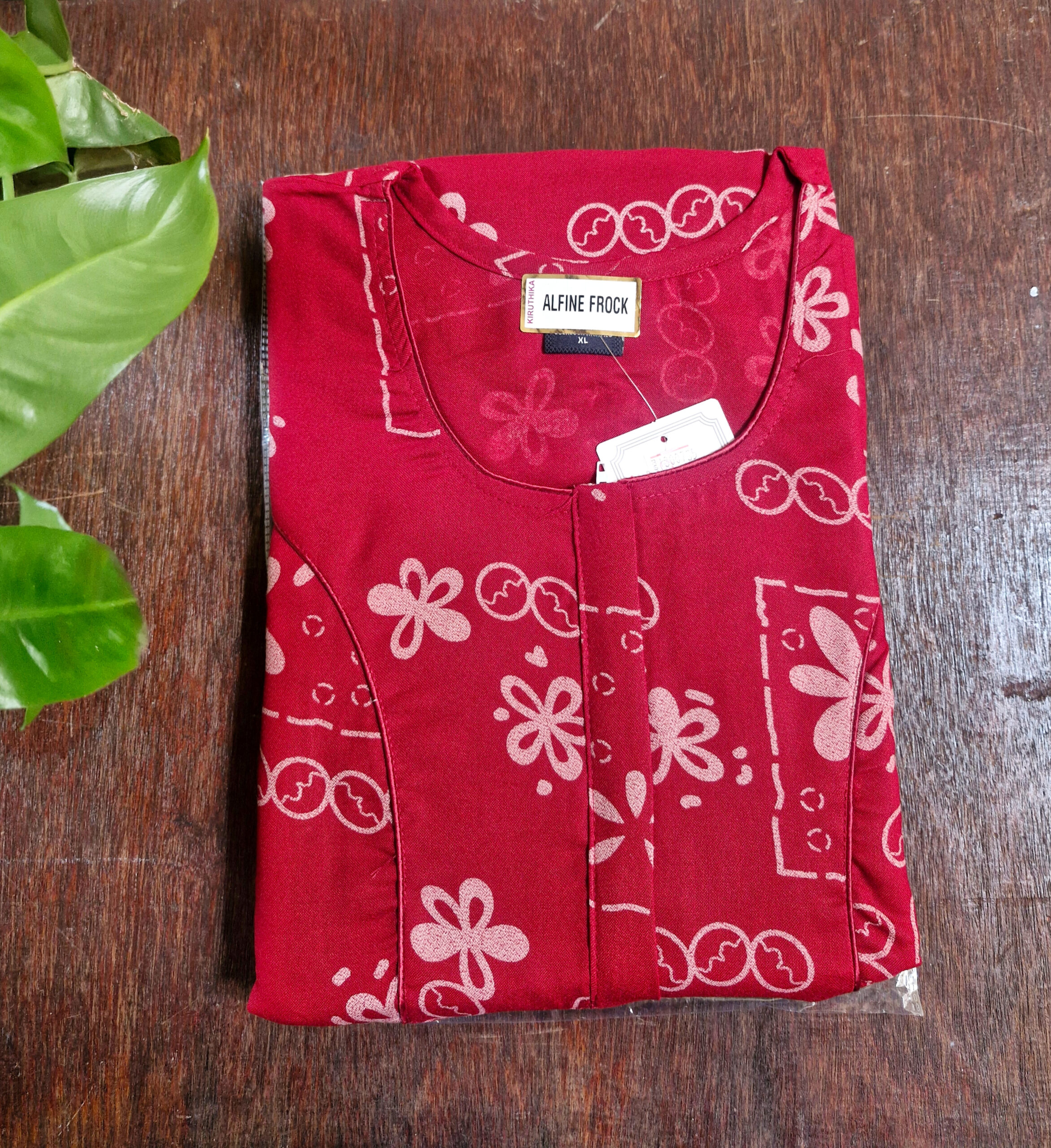 alpine nighty printed maroon with zip alpine nighty printed maroon with zip